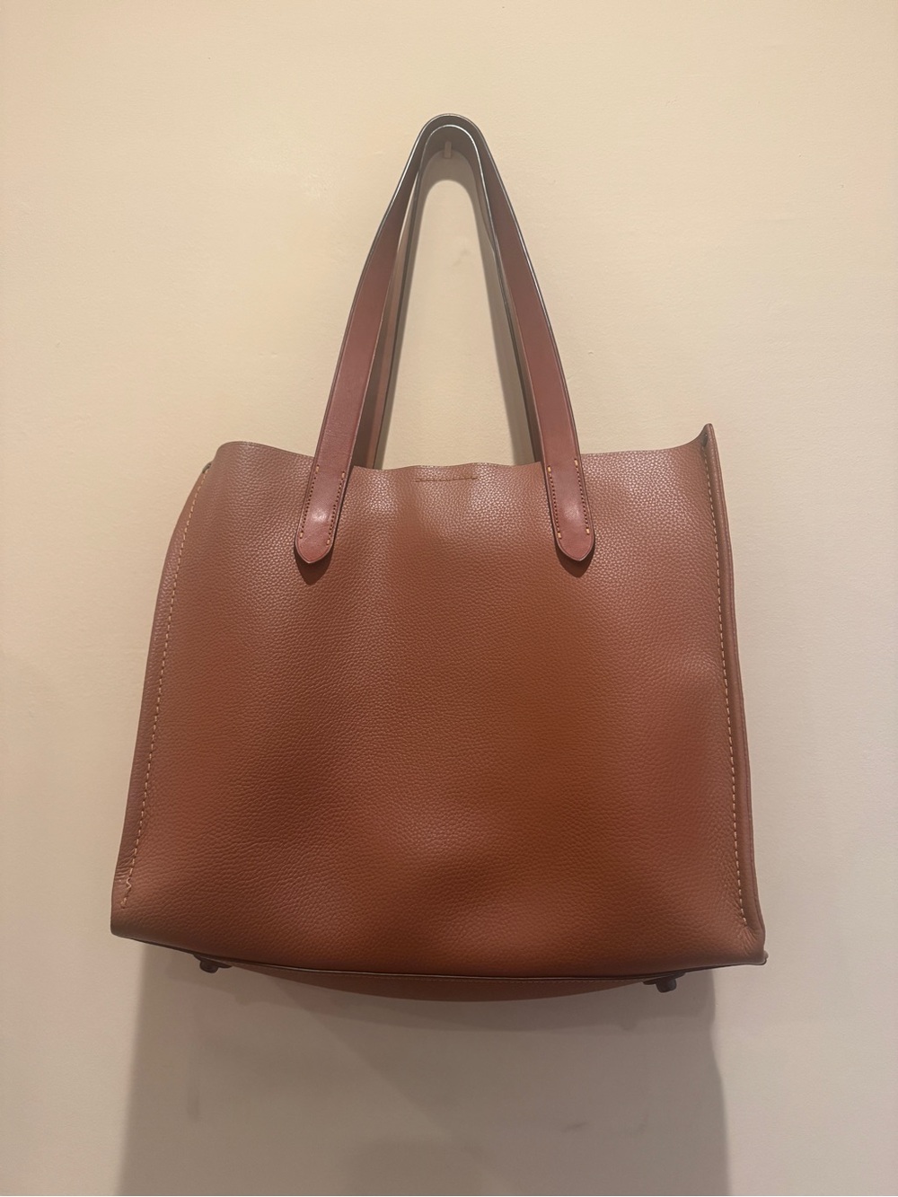 COACH Tan Leather Relay Tote with Logo LIKE NEW - Picture 3 of 5